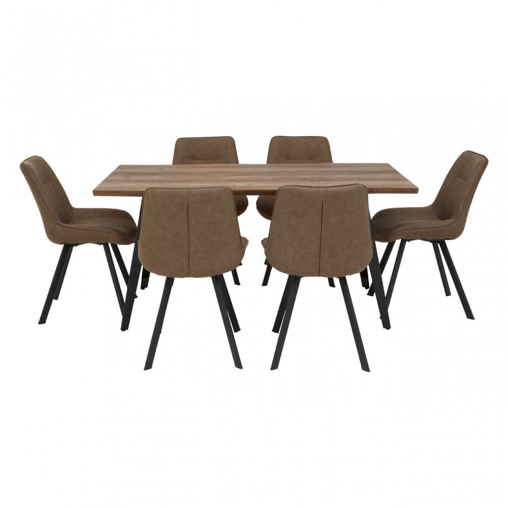 Westford Rectangular Dining Set, Brown