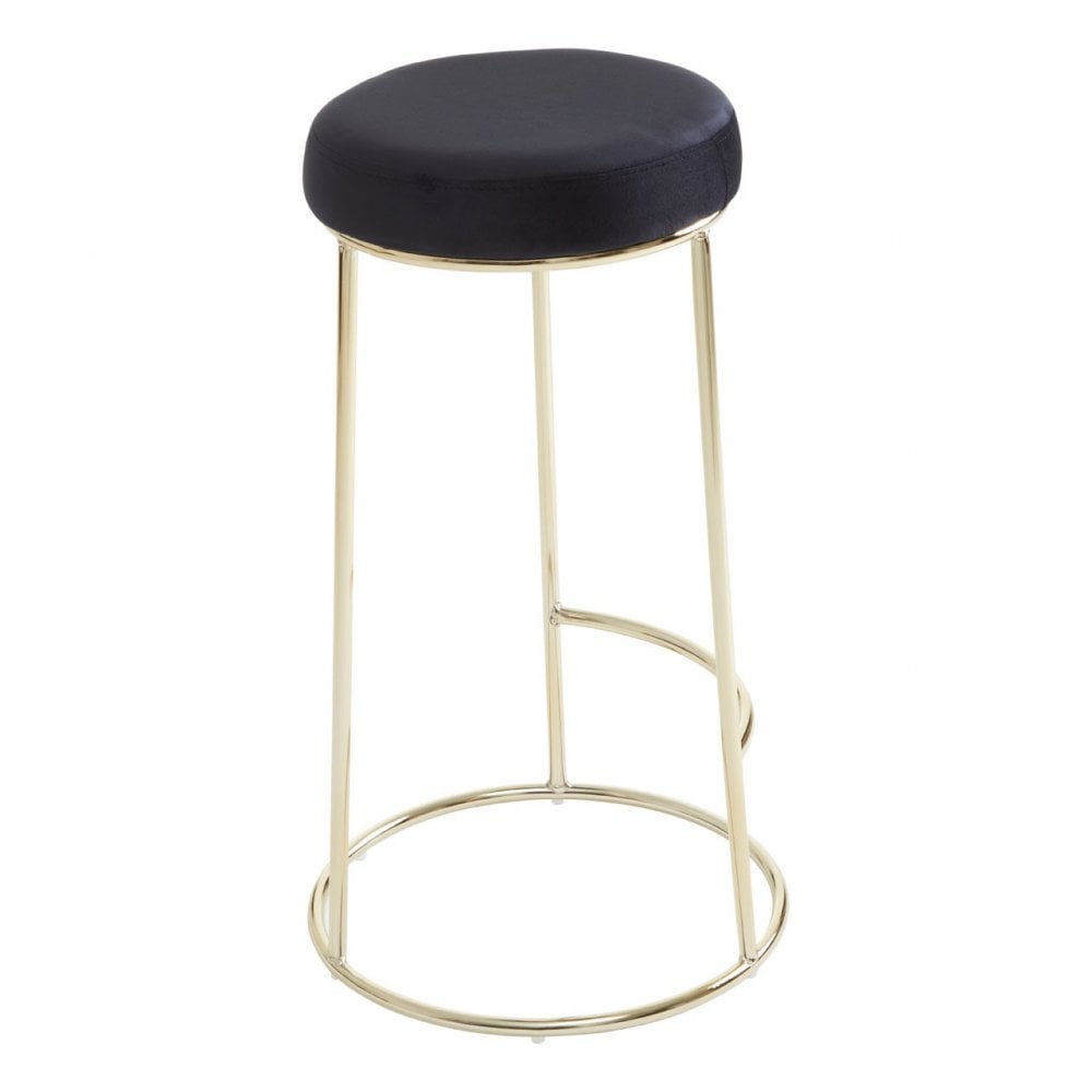 Manhattan Black Velvet Tall Bar Stool