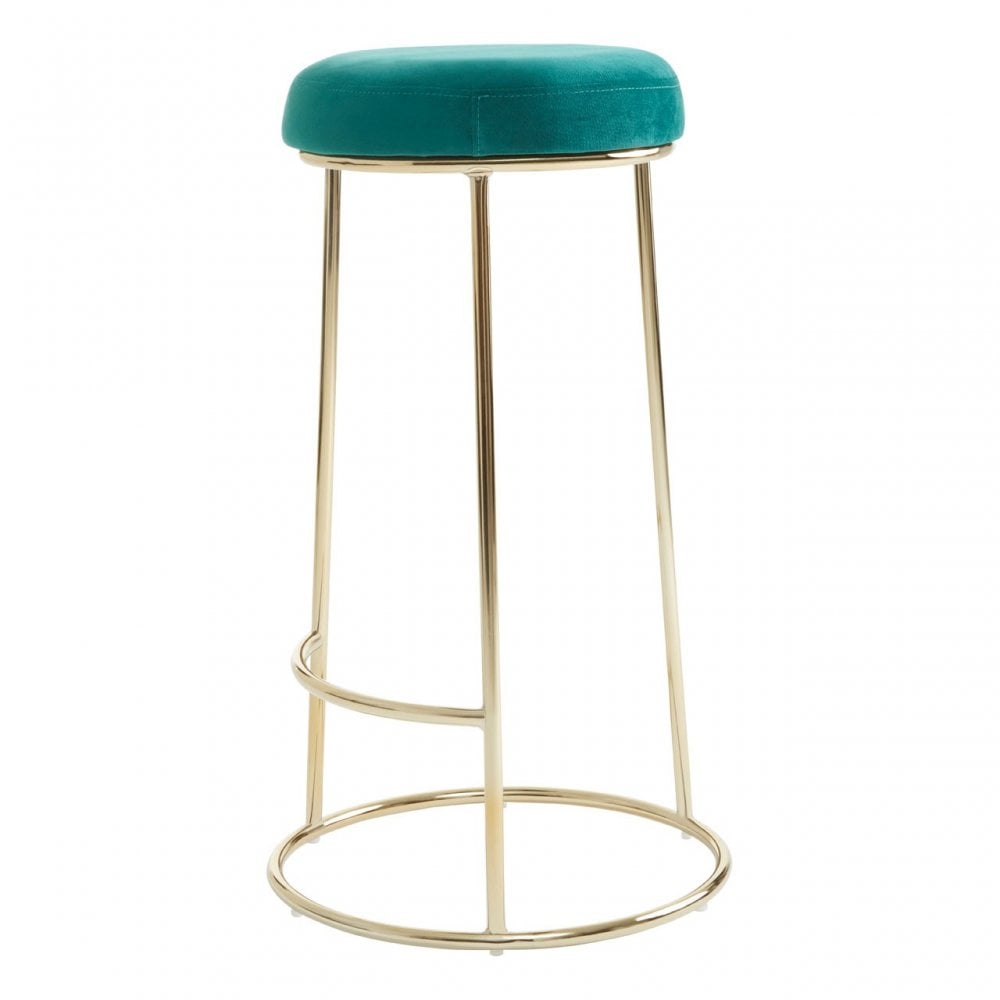 Manhattan Green Velvet Tall Bar Stool