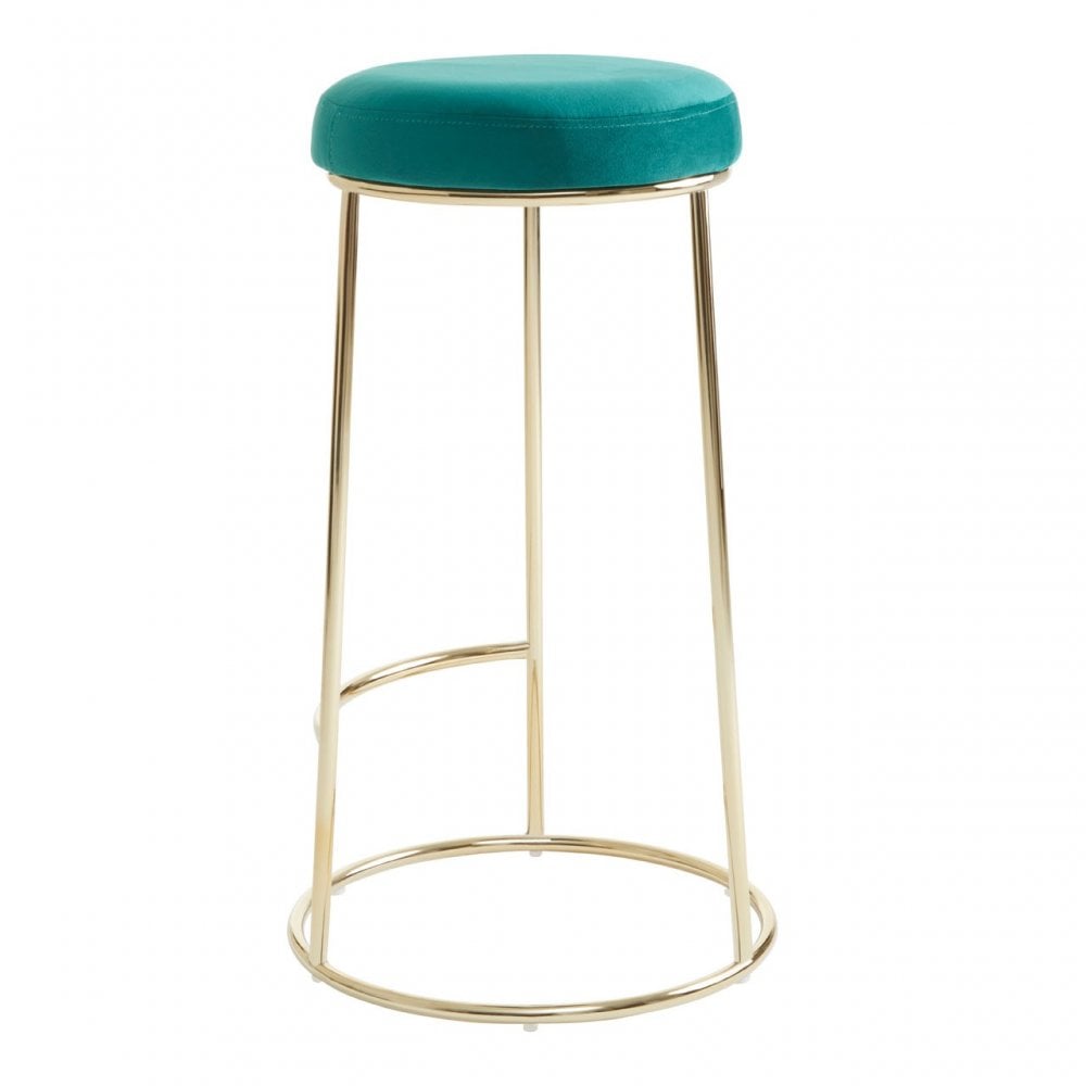 Manhattan Green Velvet Tall Bar Stool