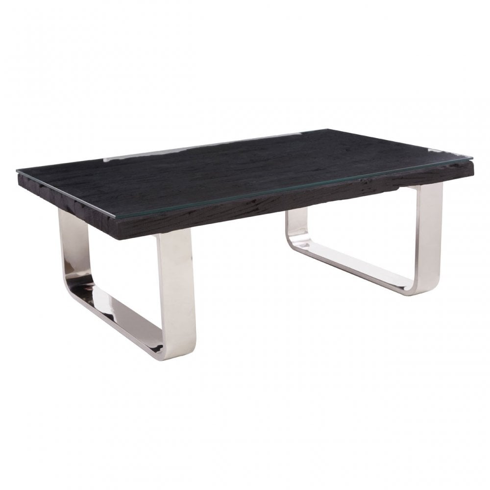 Kerala Black U-Shaped Base Coffee Table