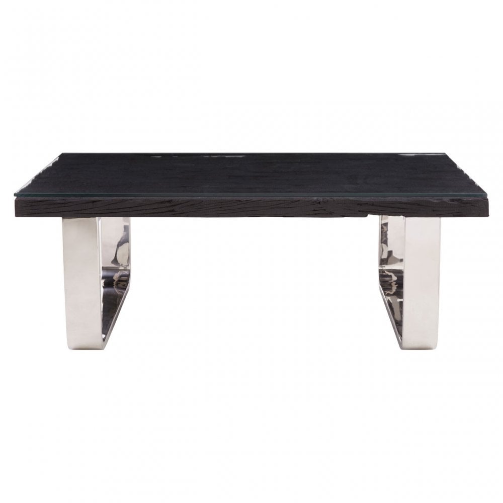 Kerala Black U-Shaped Base Coffee Table