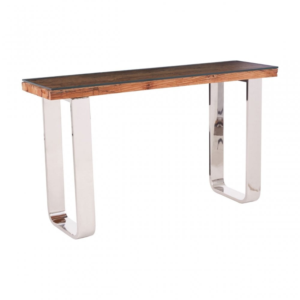 Kerala Natural U-Shaped Base Console Table