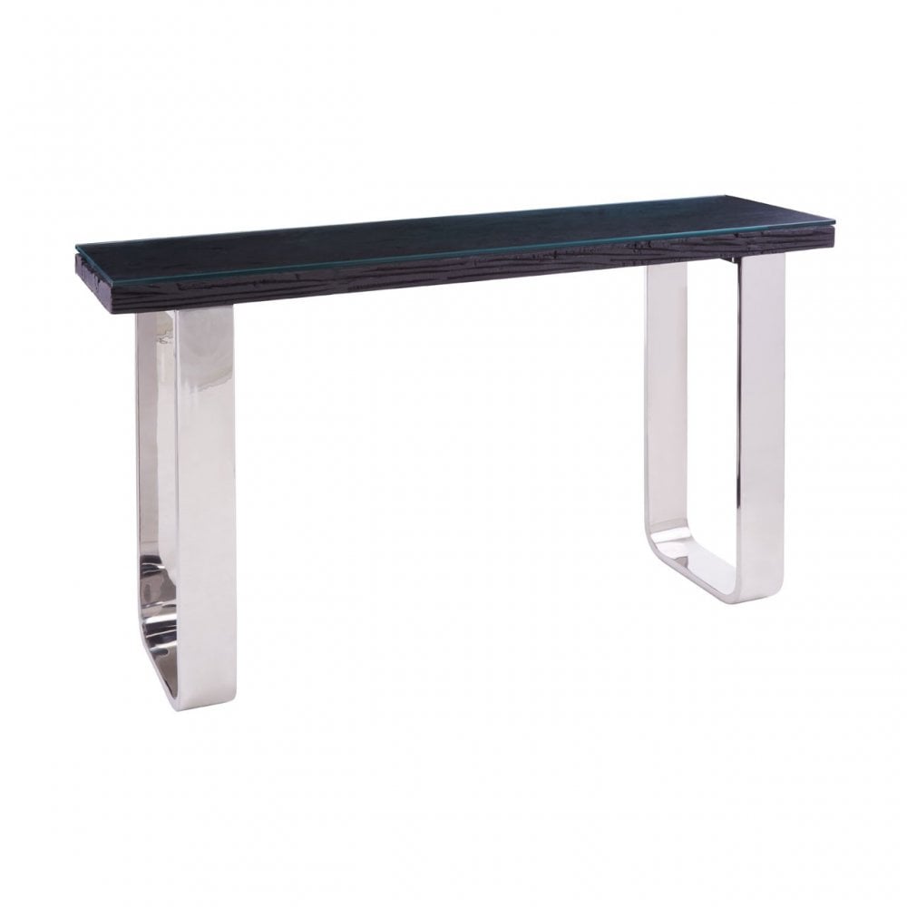 Kerala Black U-Shaped Base Console Table