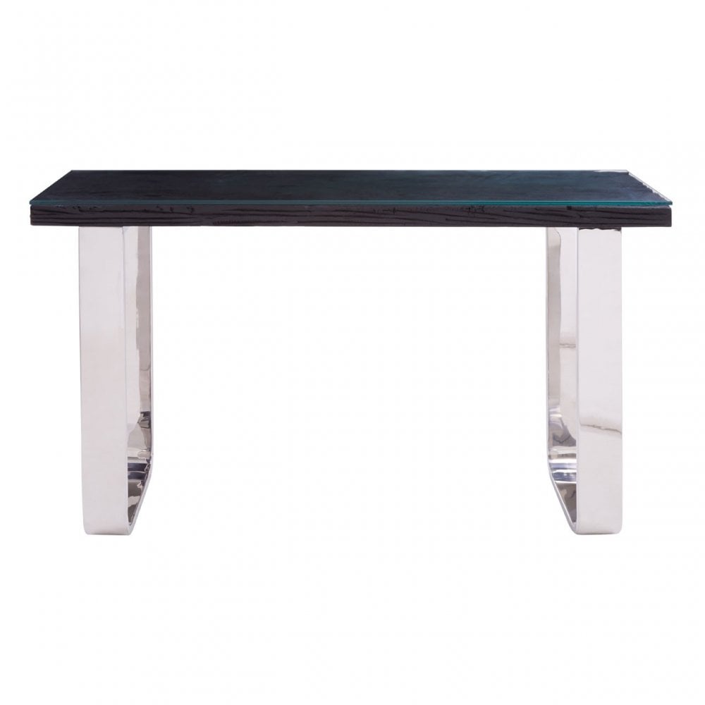 Kerala Black U-Shaped Base Console Table