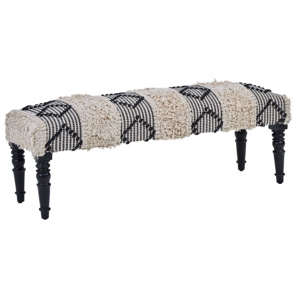 Cefena Moroccan Bench, White