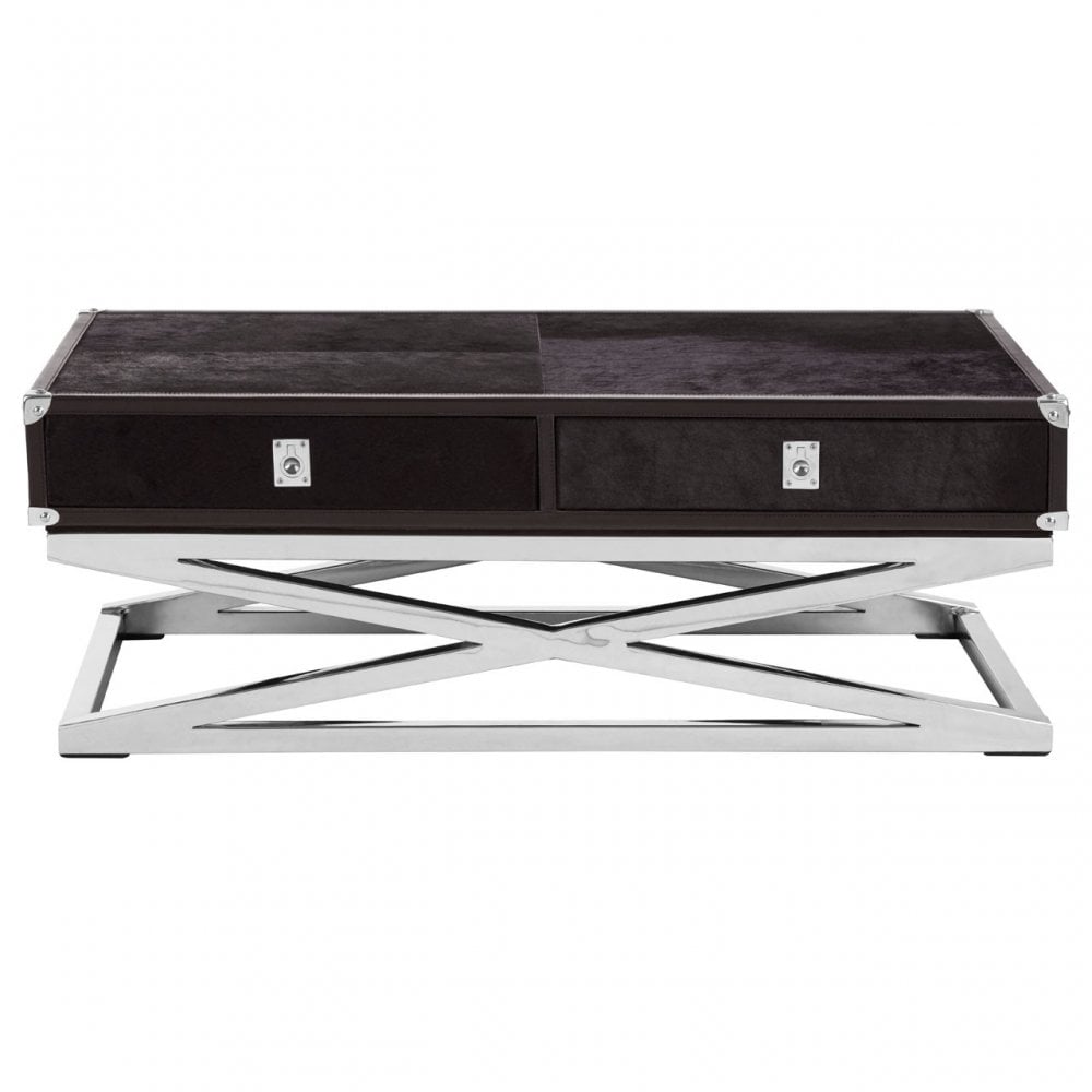 Kensington Townhouse Cross Base Coffee Table, Black