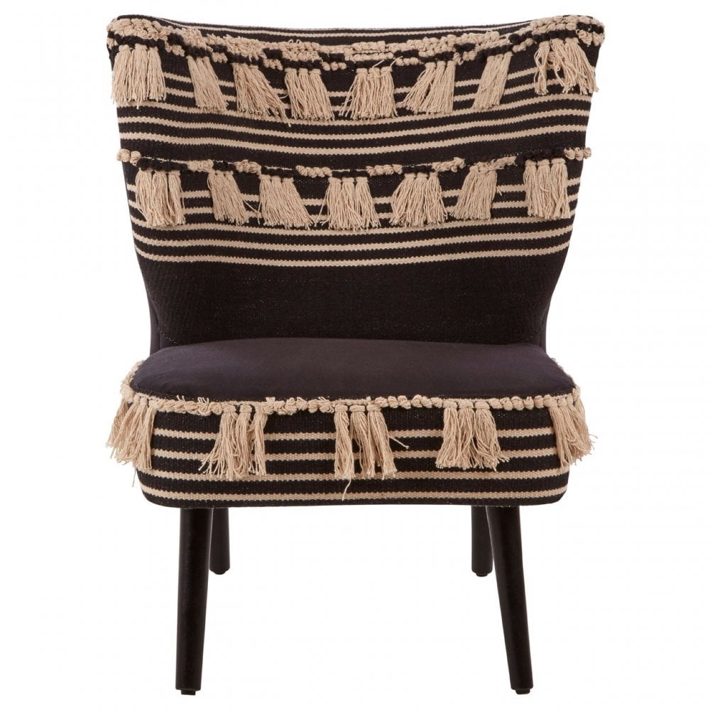 Cefena Black Moroccan Chair, Black