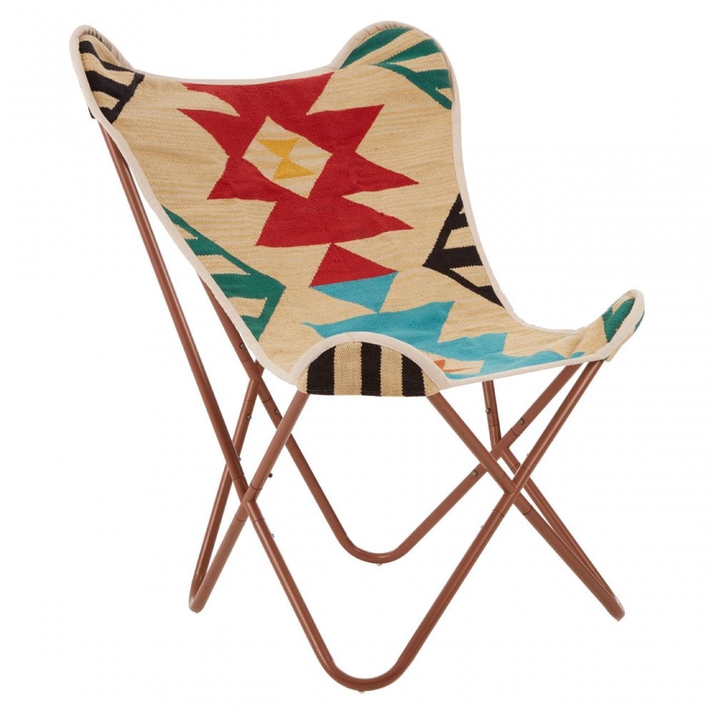 Cefena Assorted Colours Butterfly Chair, Multi-Coloured