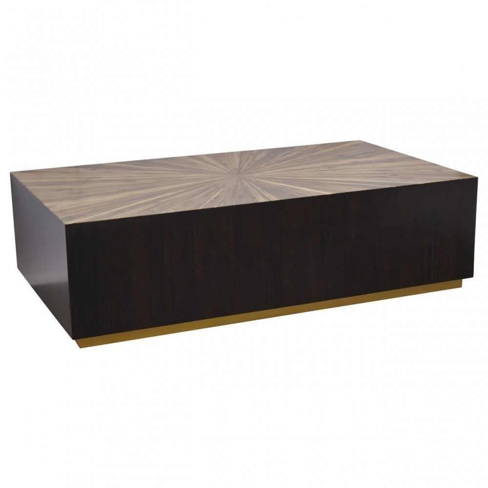 Gabelle Rectangle Coffee Table, Gold