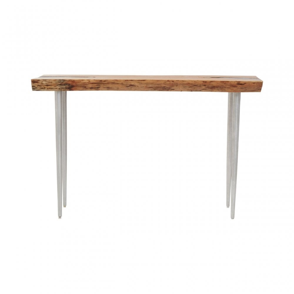 Almora Console Table with Acacia Top, Brown