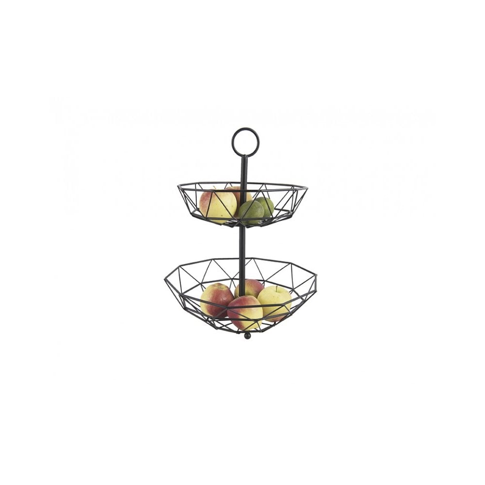 Fruit Basket Diamond Cut 2 Layers, Black