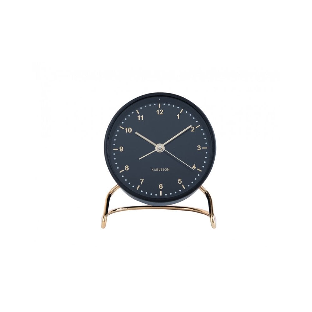 Alarm Clock Stylish Numbers, Black