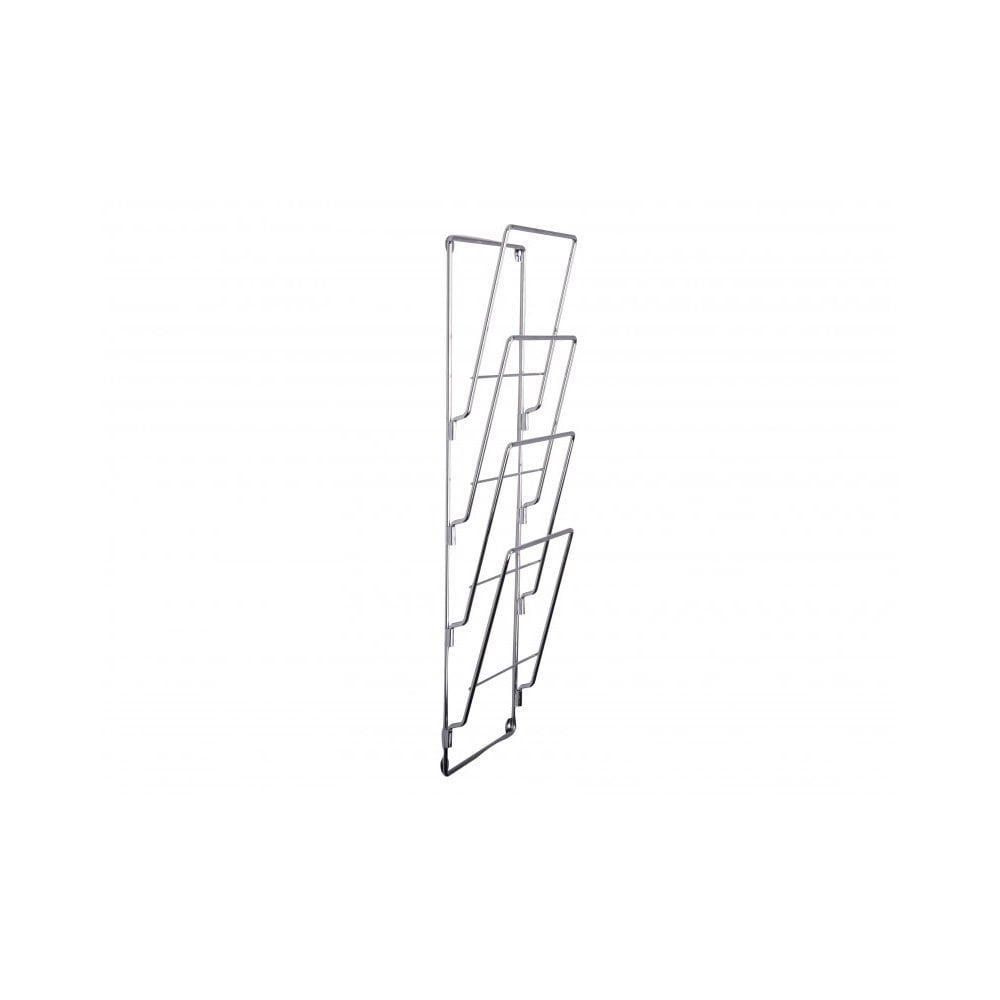 Magazine Rack Wire, Chrome, Silver