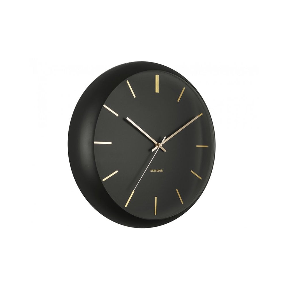 Wall Clock Globe, Black