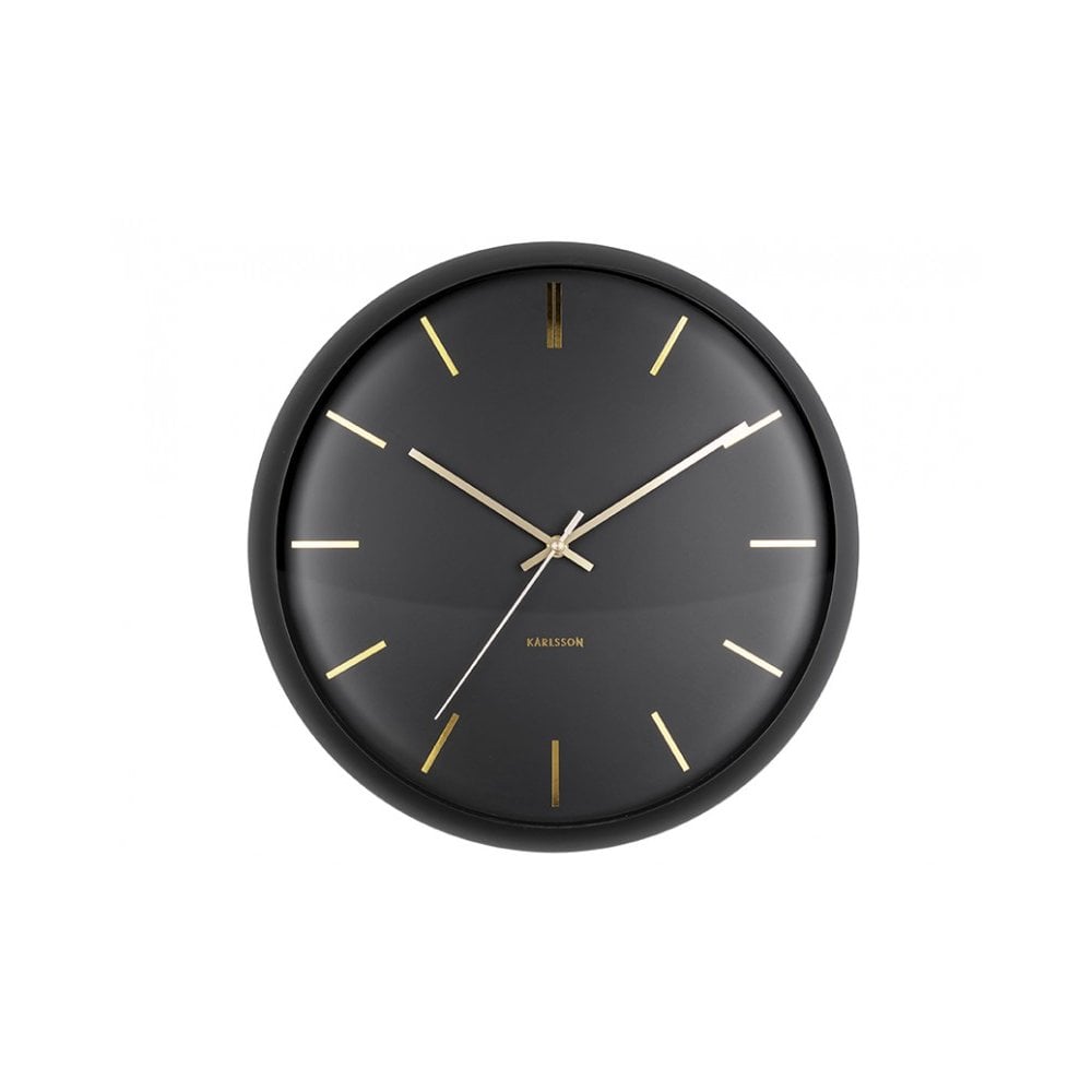 Wall Clock Globe, Black