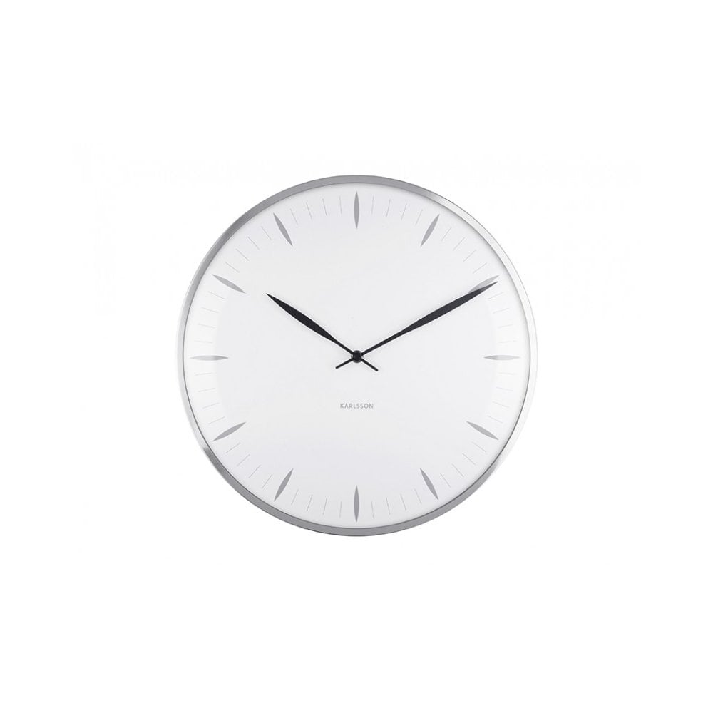 Wall Clock Leaf, White