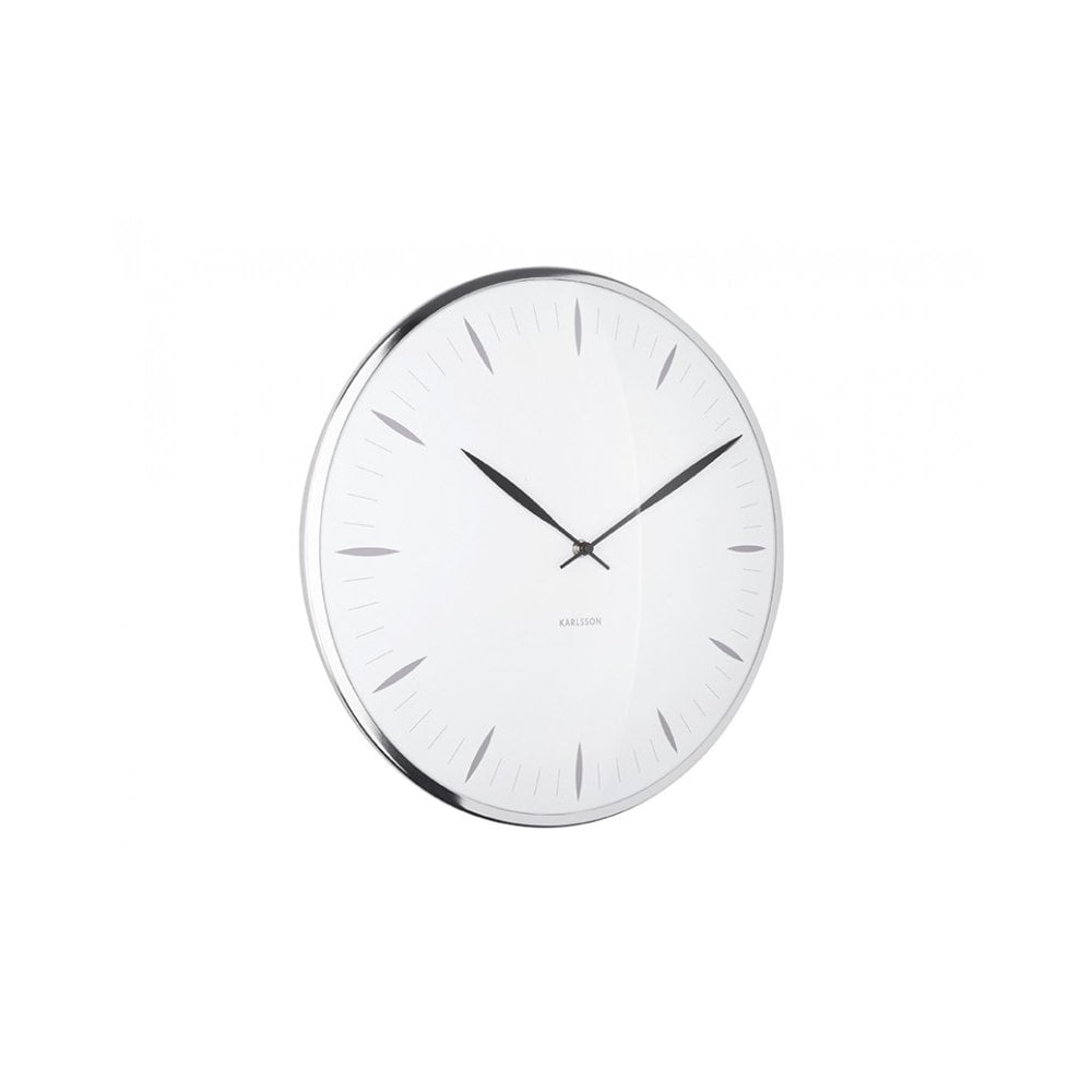 Wall Clock Leaf, White