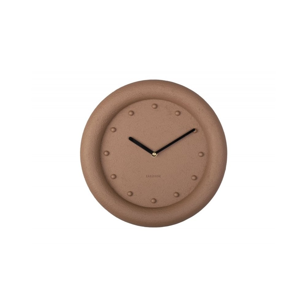 Wall clock Petra, Terracotta orange, Orange