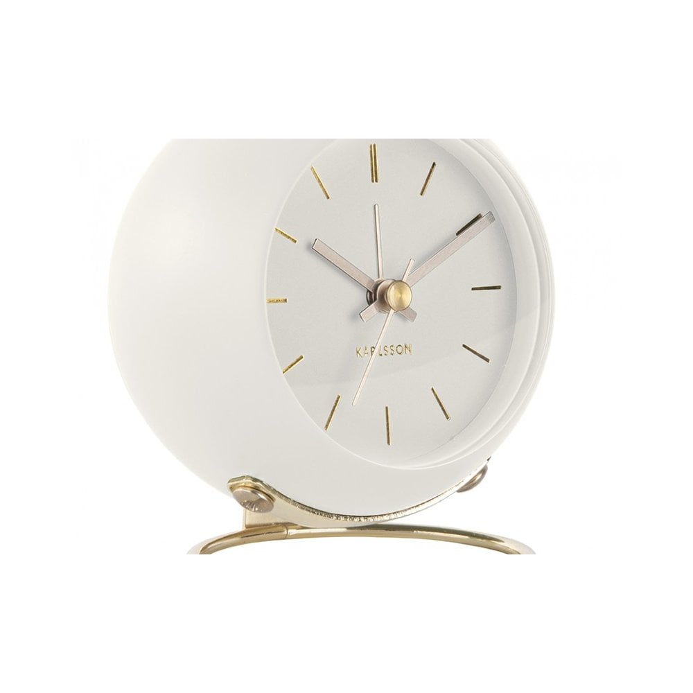 Alarm Clock Globe, White