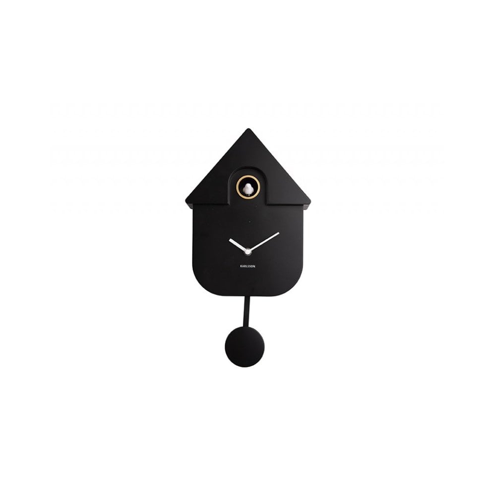 Wall Clock Modern Cuckoo, Black