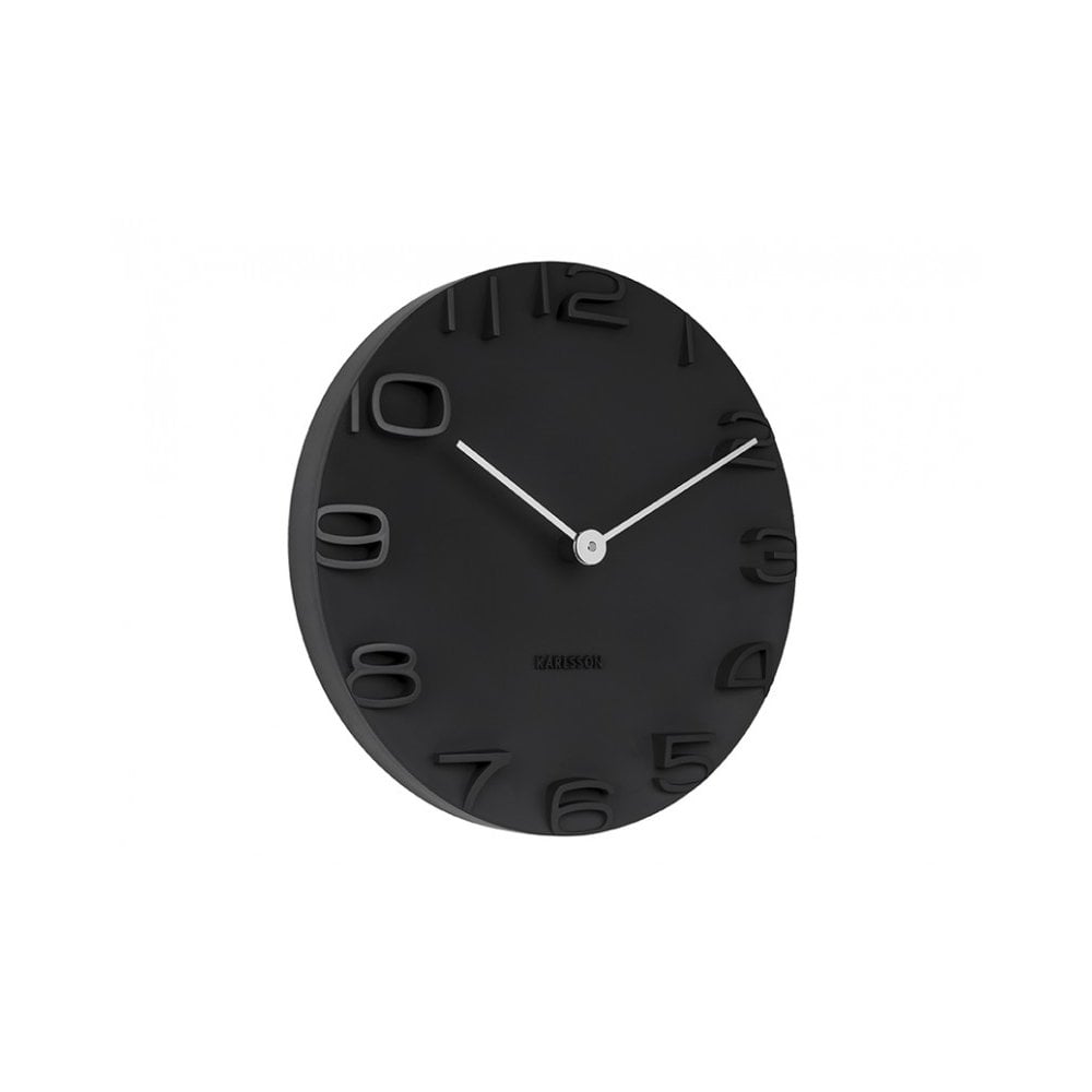 Wall Clock On The Edge, Black