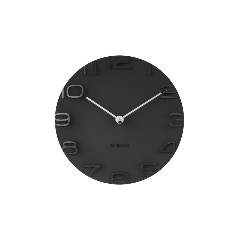 Wall Clock On The Edge, Black