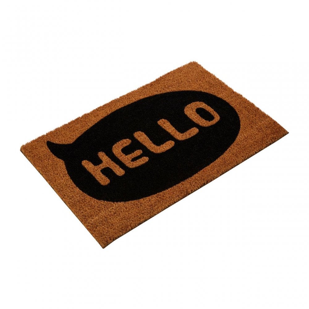 Black / Natural Hello Doormat