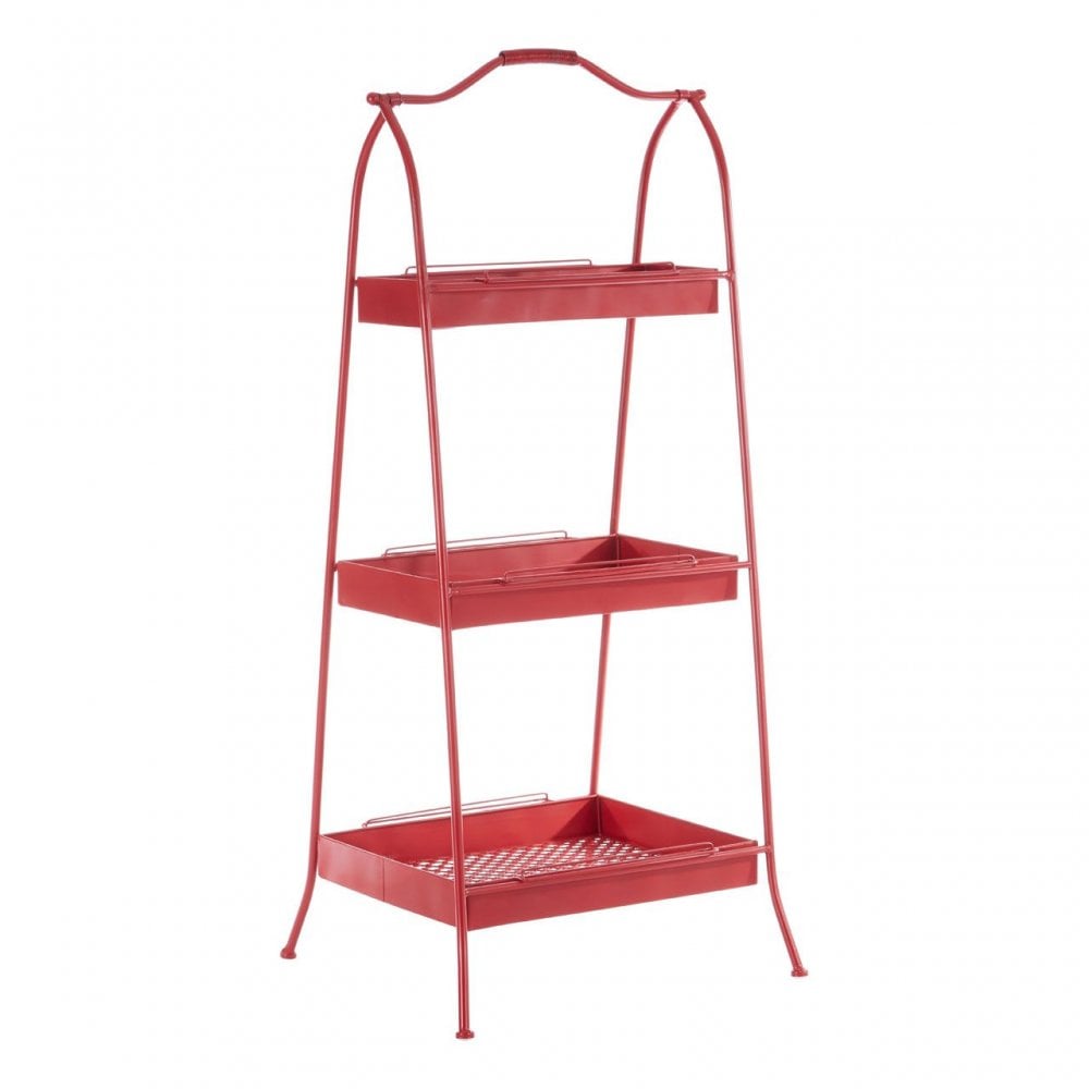 Lexa Red Metal Storage Rack