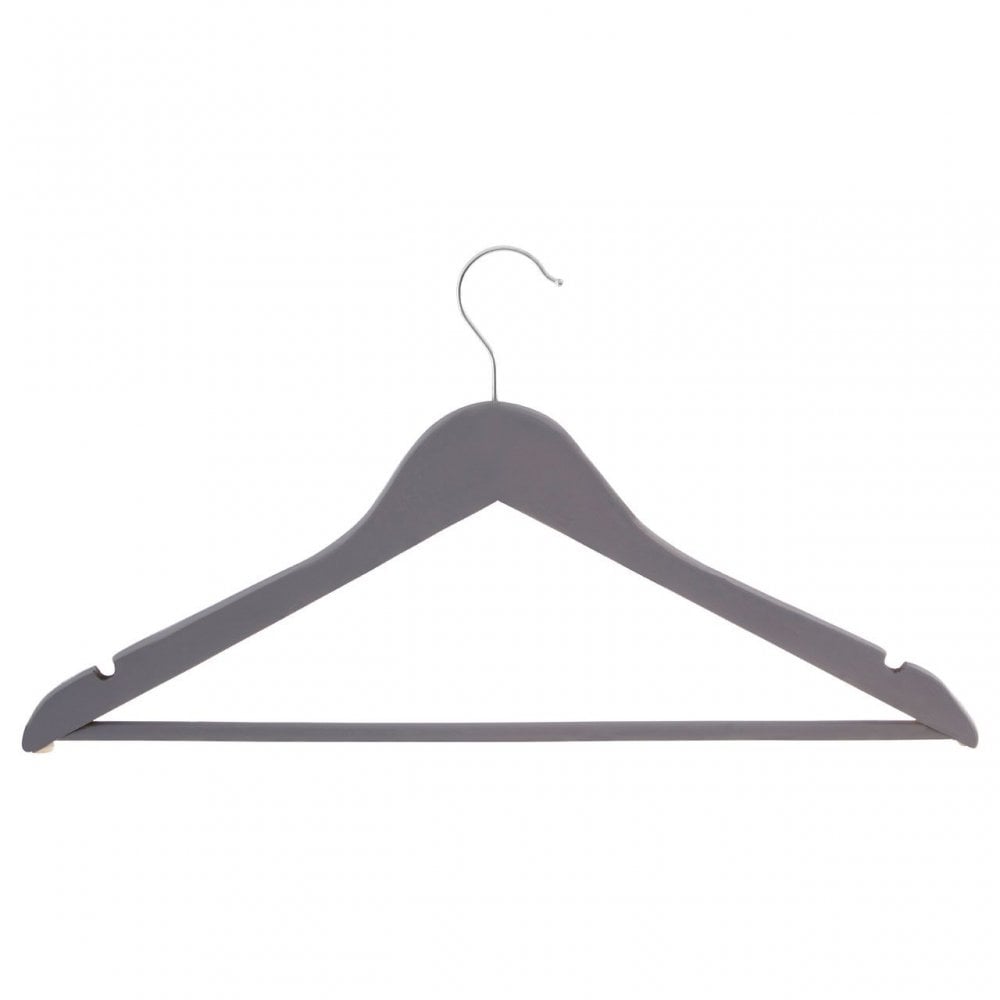 Matte Grey Clothes Hangers - Set Of 20
