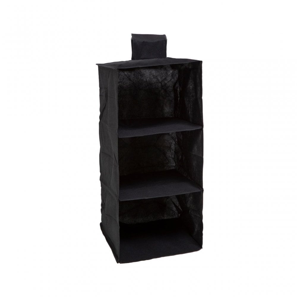 3 Section Black Hanging Garment Organiser