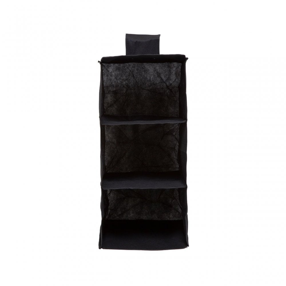 3 Section Black Hanging Garment Organiser