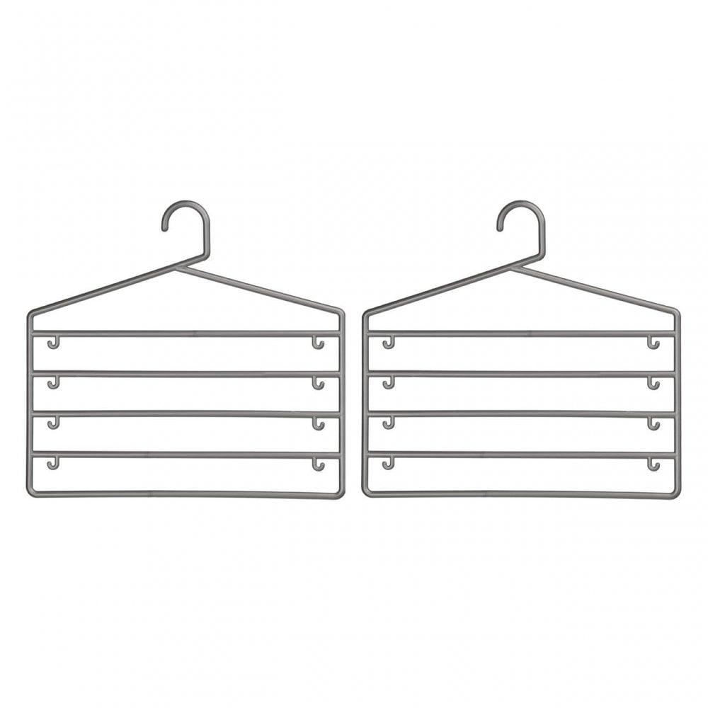 Grey Plastic Trouser Organiser - Set Of 2