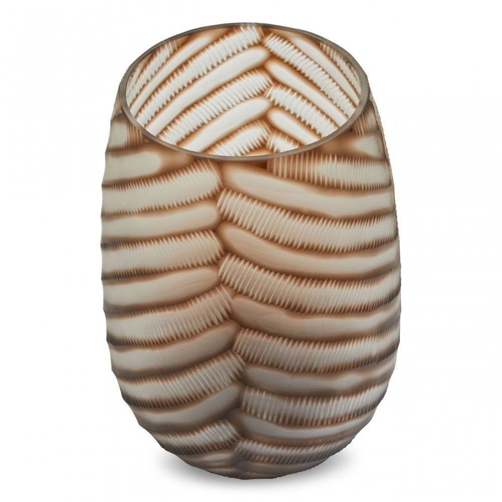 Hessa Large Chevron Cut Vase