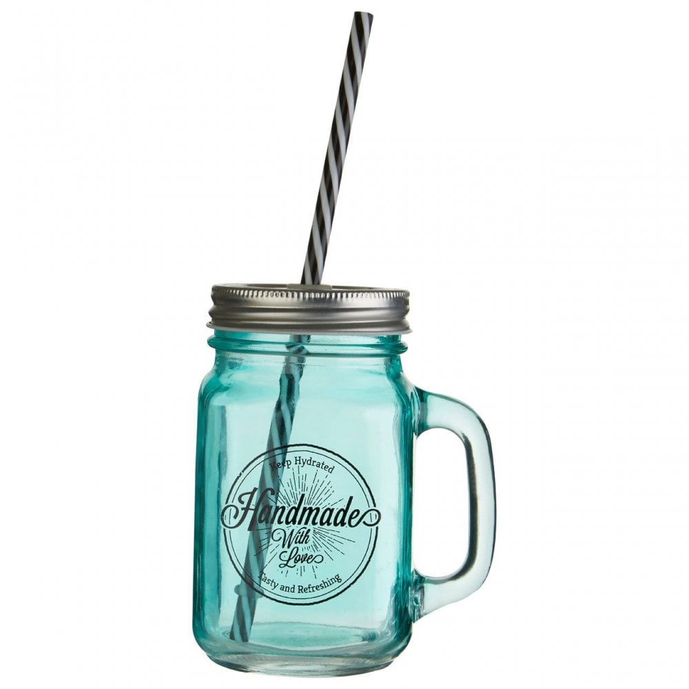 Square Cocktails Jar Mug - 450Ml Glass