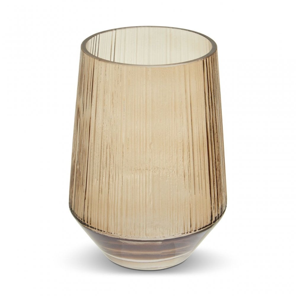 Esma Small Smoked Brown Glass Vase