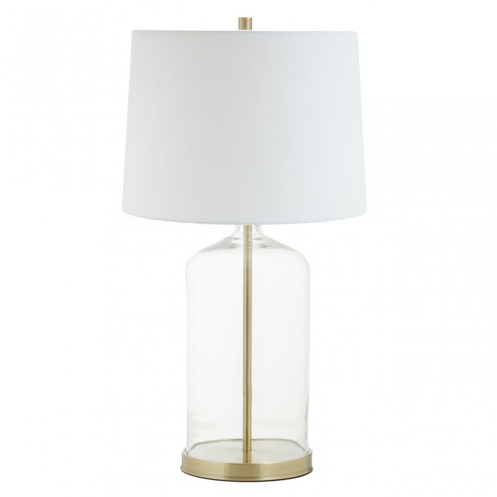 Nadia White Fabric Shade Table Lamp