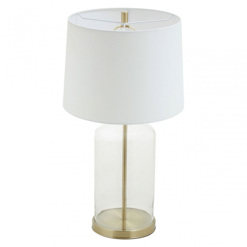 Nadia White Fabric Shade Table Lamp