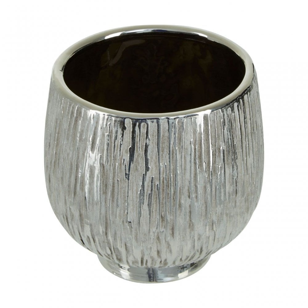 Hesper Small Silver Ceramic Planter