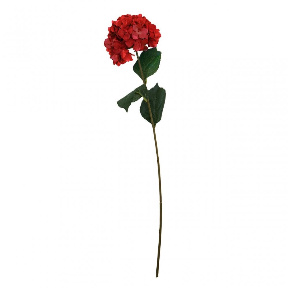 Fiori Hydrangea Stem Red Flower - 74Cm