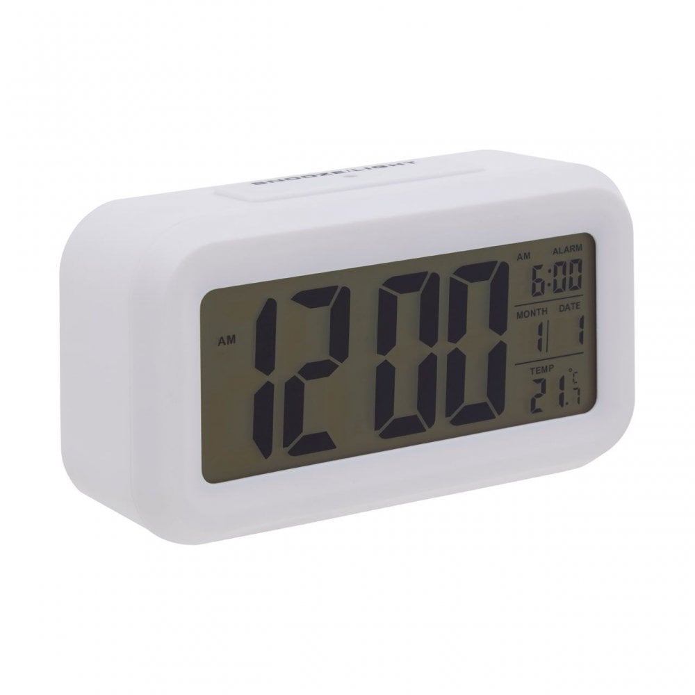 White Lcd Digital Clock