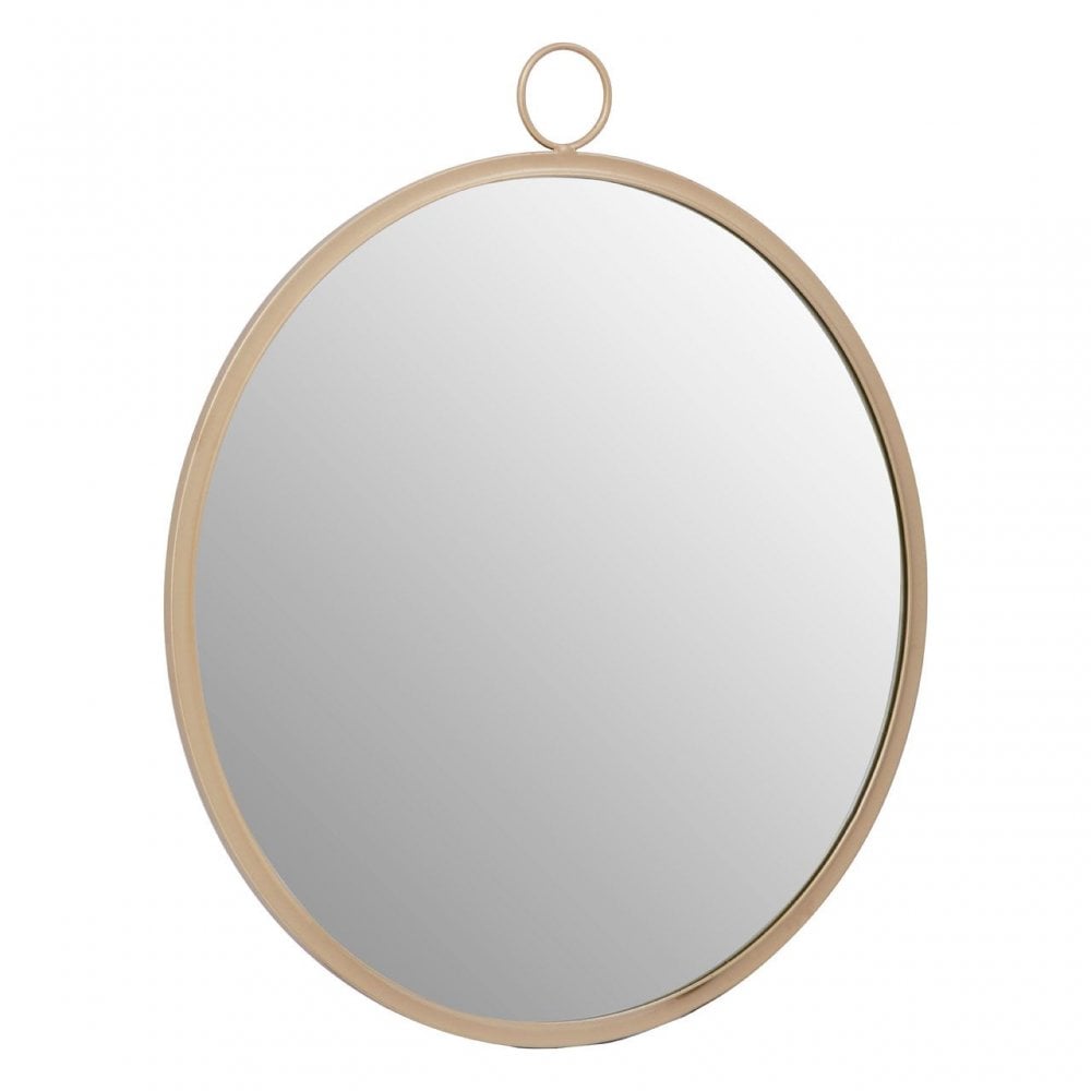 Round Wall Mirror With Gold Finish Frame