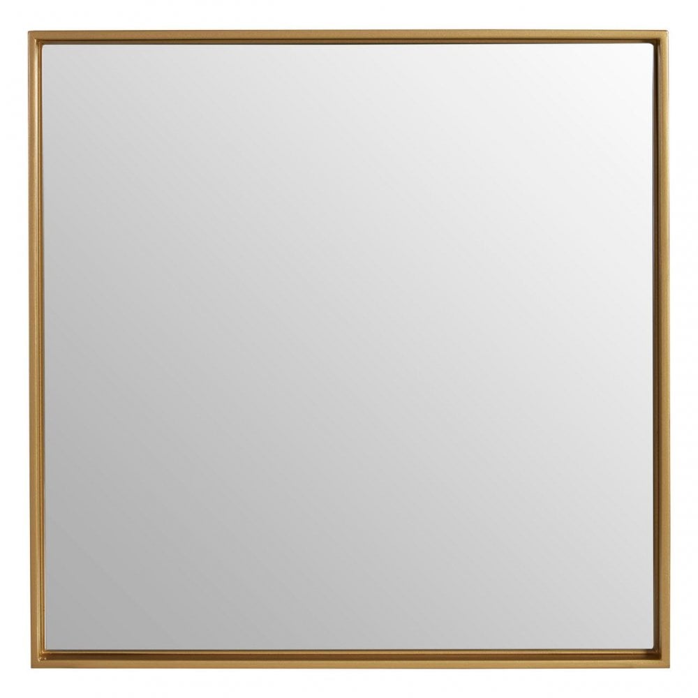 Ando Medium Square Gold Finish Wall Mirror