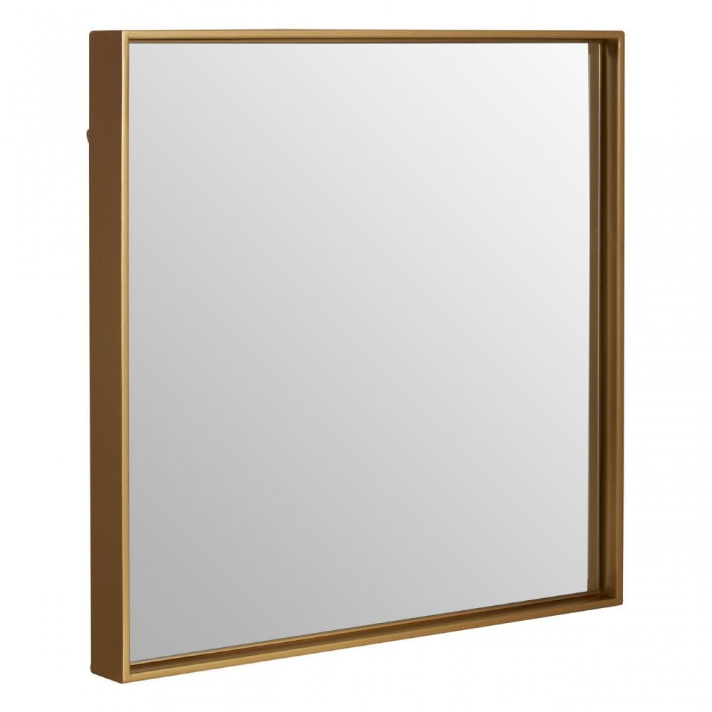 Ando Medium Square Gold Finish Wall Mirror