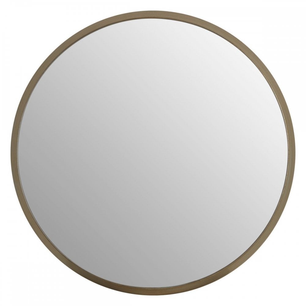 Large Round Wall Mirror With Silver Frame