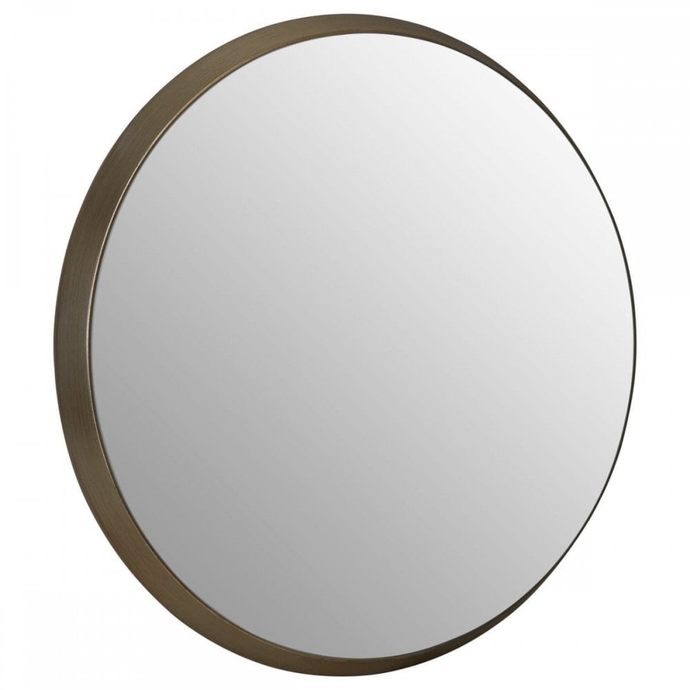 Large Round Wall Mirror With Silver Frame