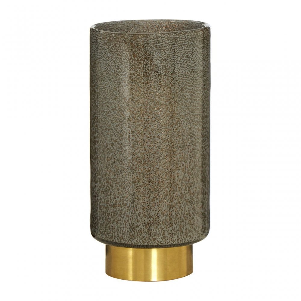 Cleo Large Grey And Gold Vase