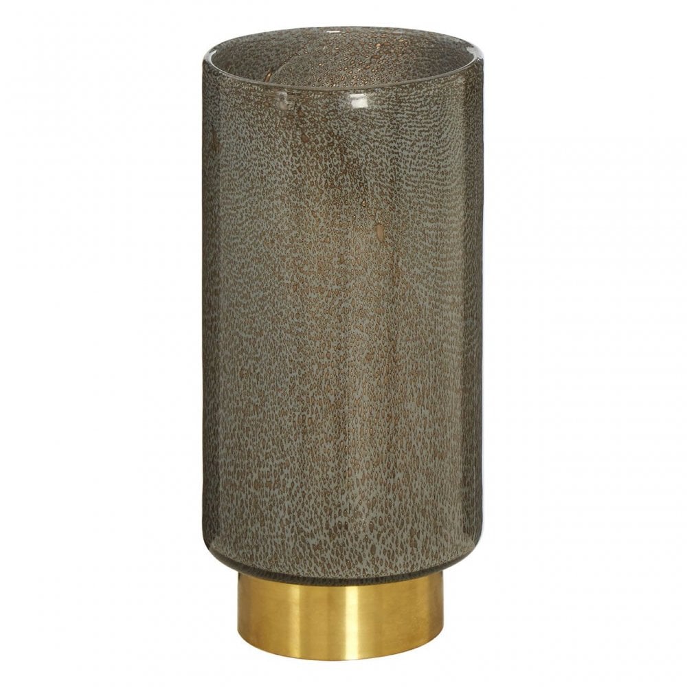 Cleo Large Grey And Gold Vase