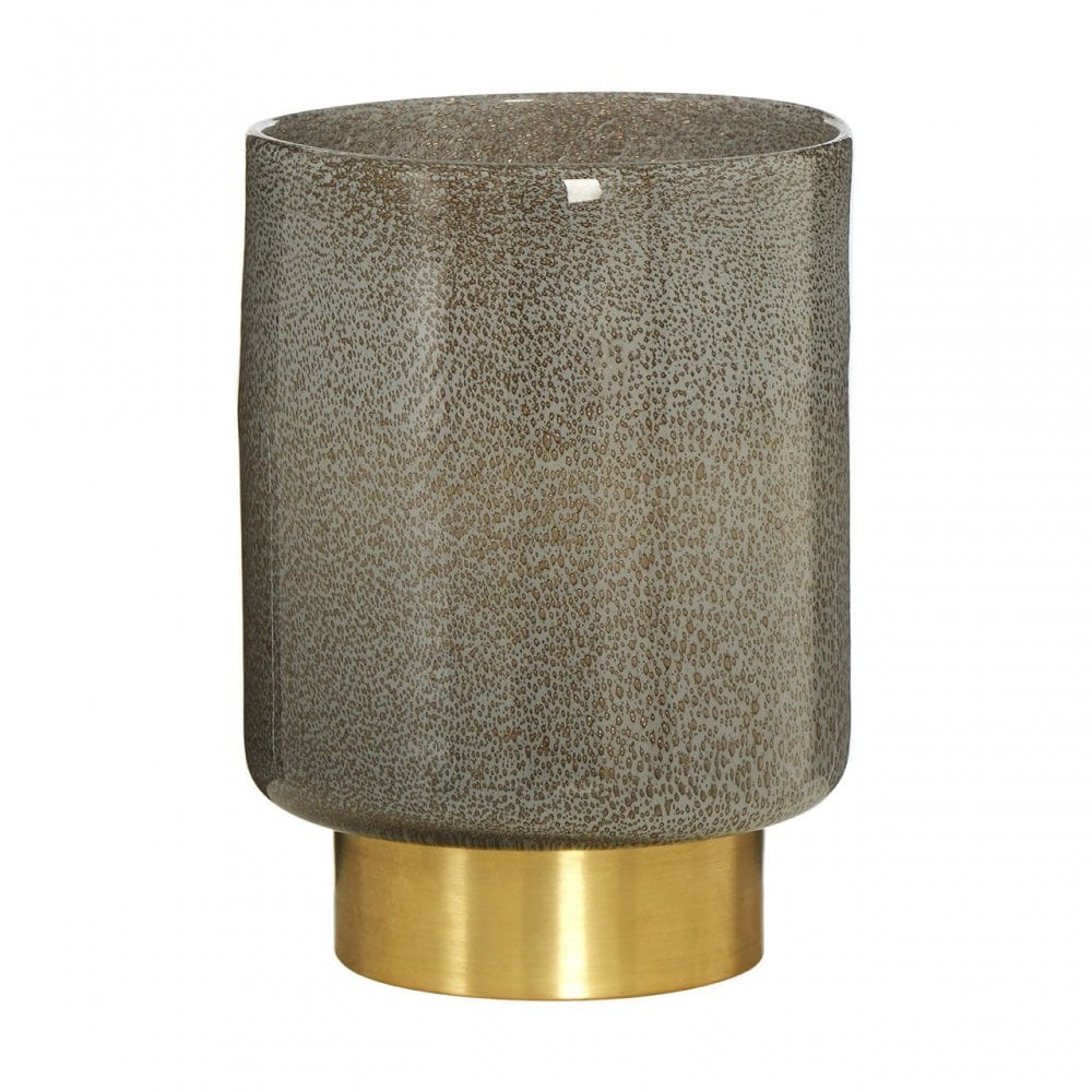 Cleo Small Grey And Gold Vase