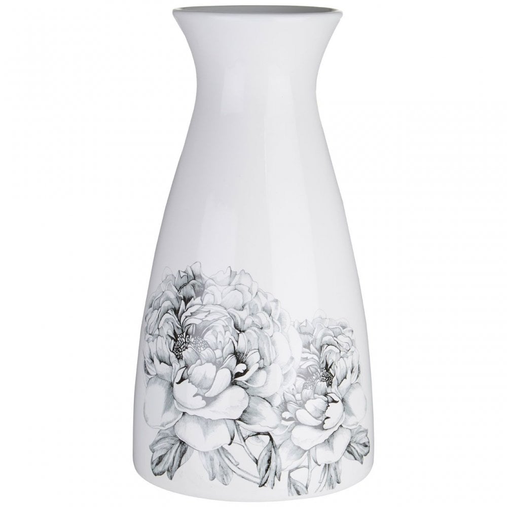 White And Black Bloom Vase